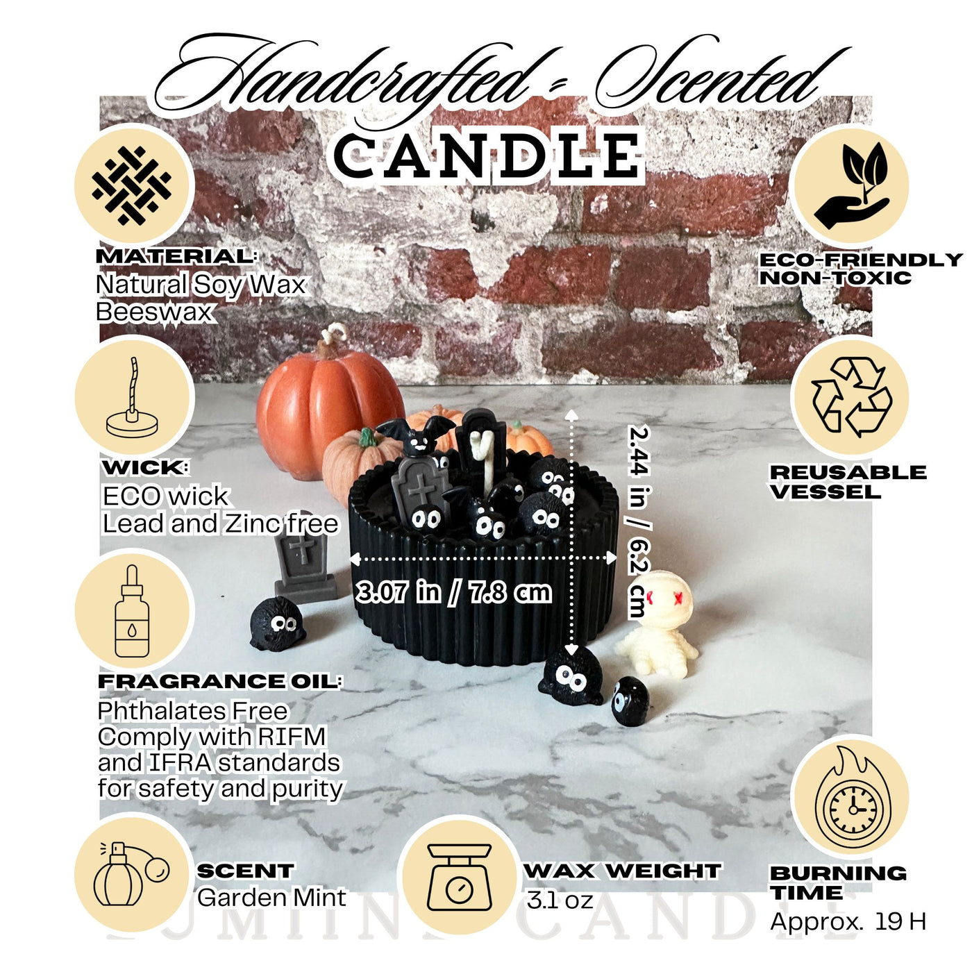 Halloween Dustbunny Scented Candle