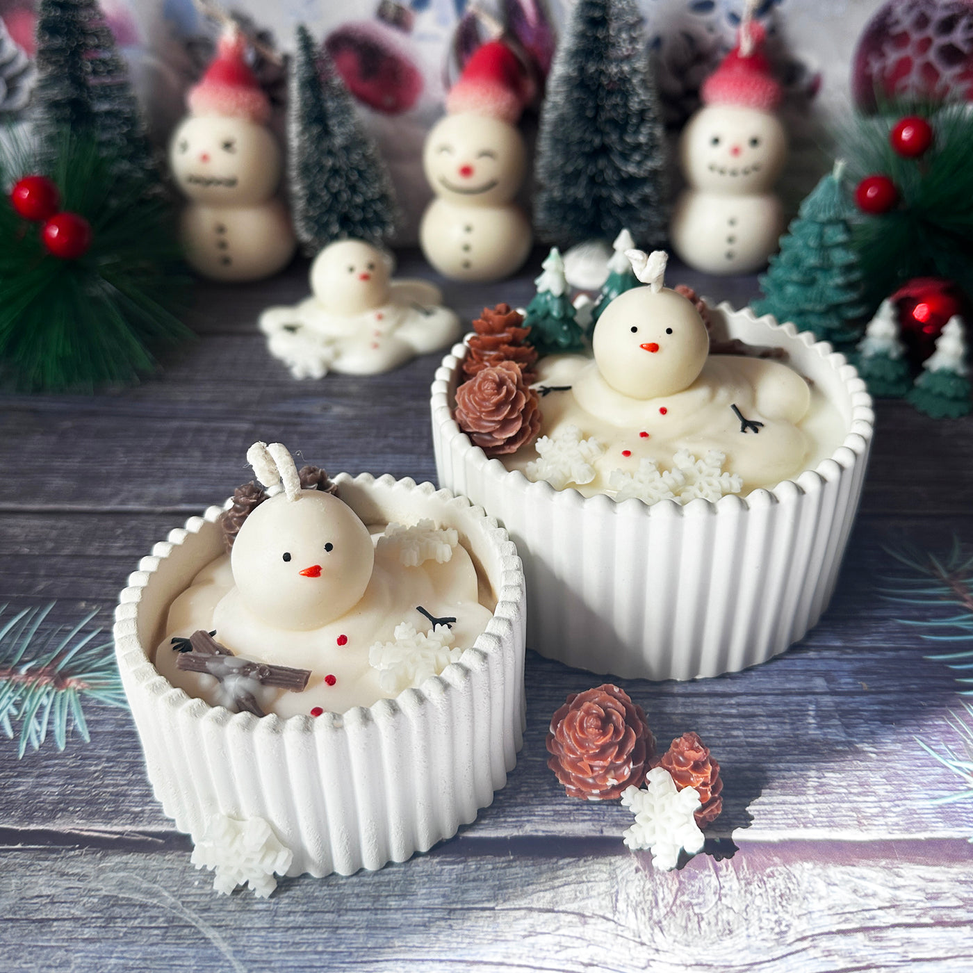 Melting Snowman Scented Candle