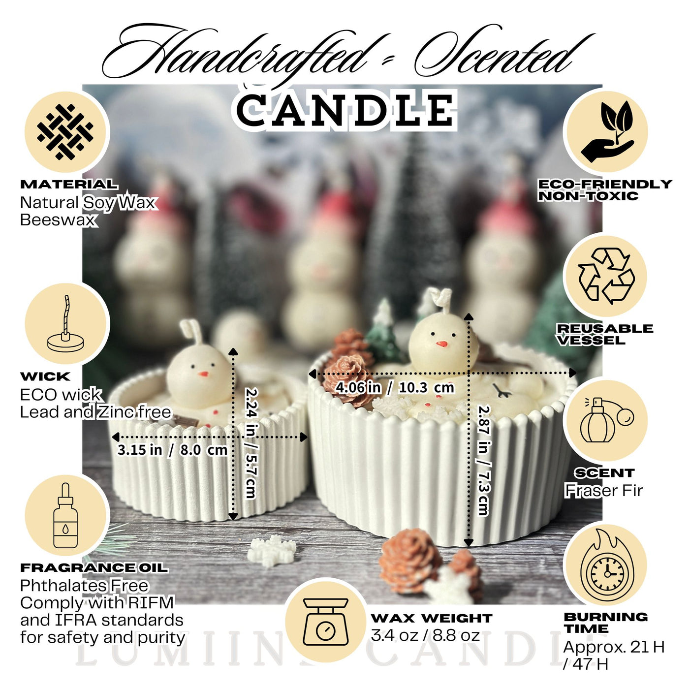 Melting Snowman Scented Candle