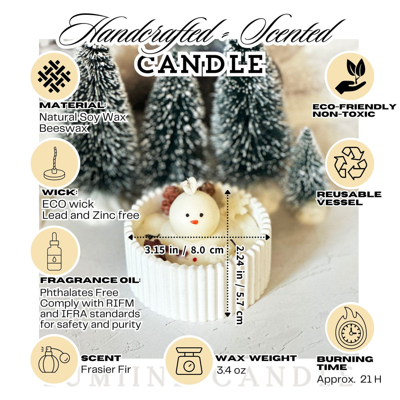 Melting Snowman Scented Candle