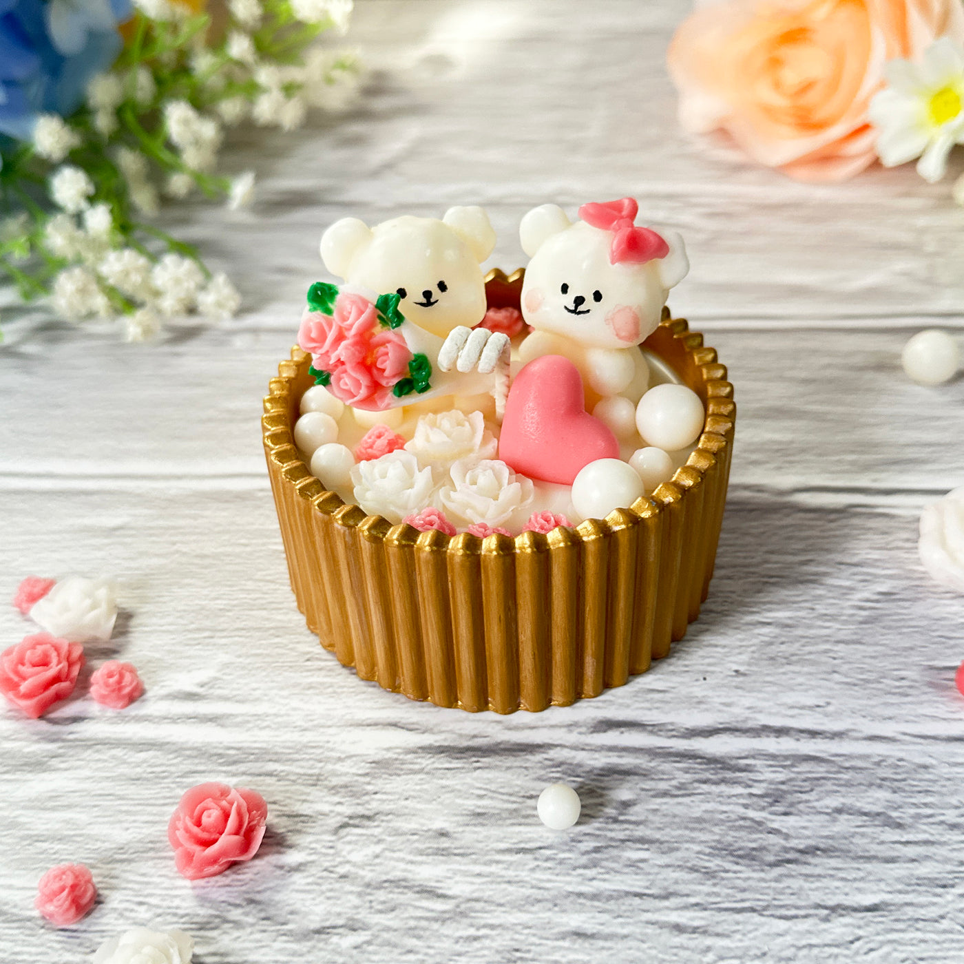 Forever Love Bears Candle [Personalized]