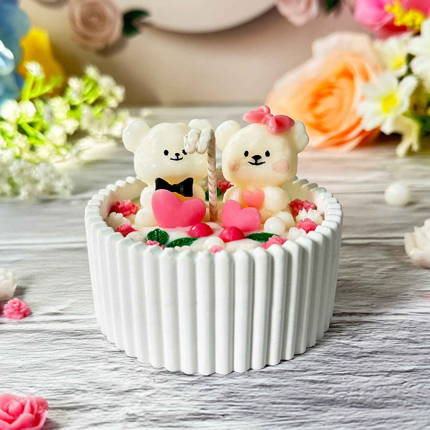 Forever Love Bears Candle [Personalized]