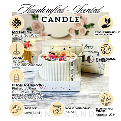 Forever Love Bears Candle [Personalized]