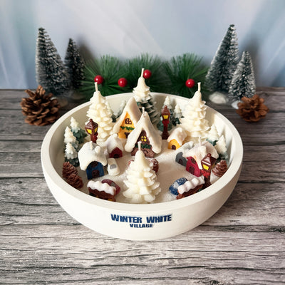 Winter White Village Candle ❄️🏘❄️