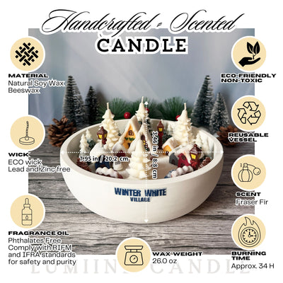 Winter White Village Candle ❄️🏘❄️