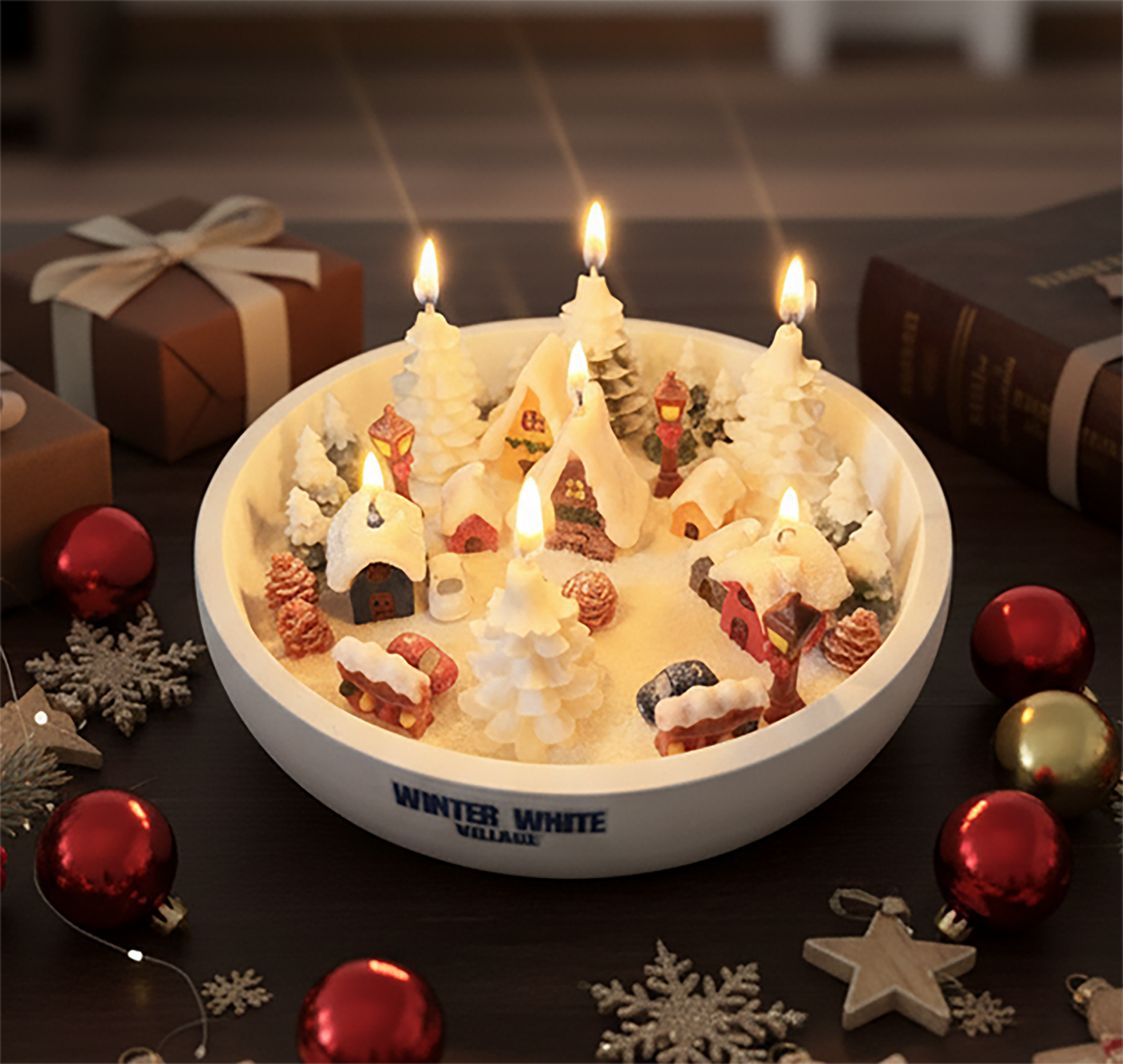 Winter White Village Candle ❄️🏘❄️