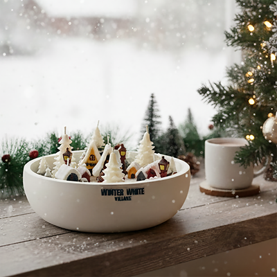 Winter White Village Candle ❄️🏘❄️