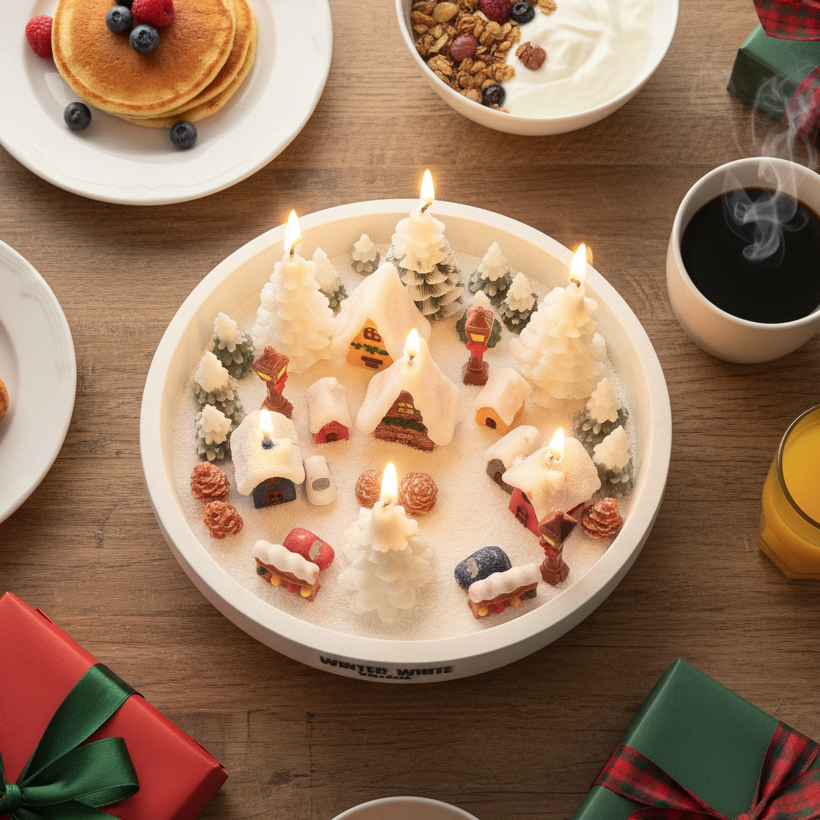 Winter White Village Candle ❄️🏘❄️