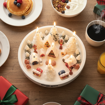 Winter White Village Candle ❄️🏘❄️