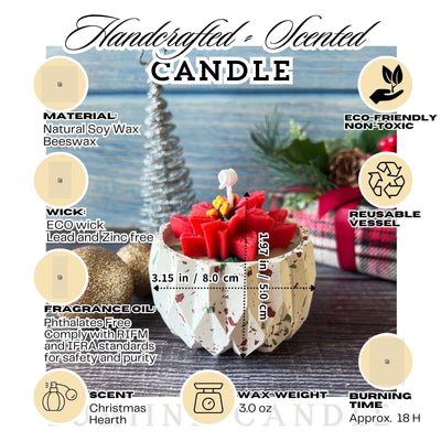 Christmas Poinsettia Candle