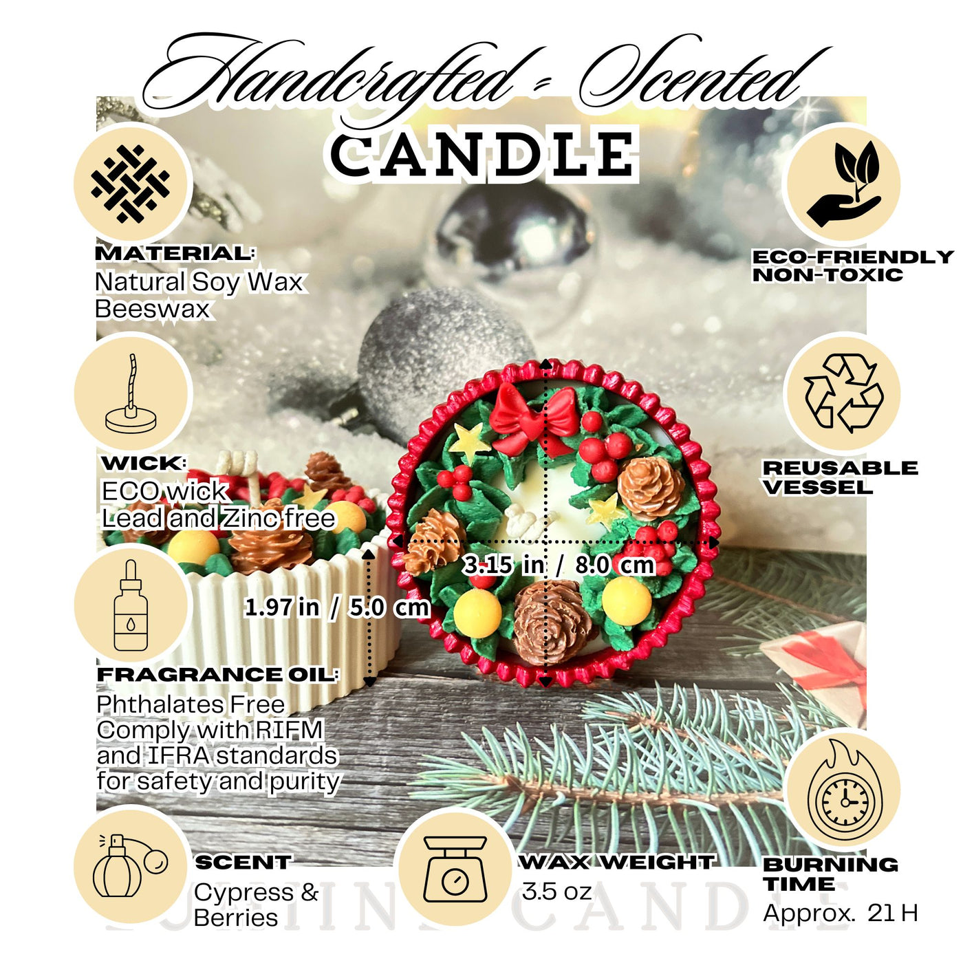 Xmas Wreath Scented Candle