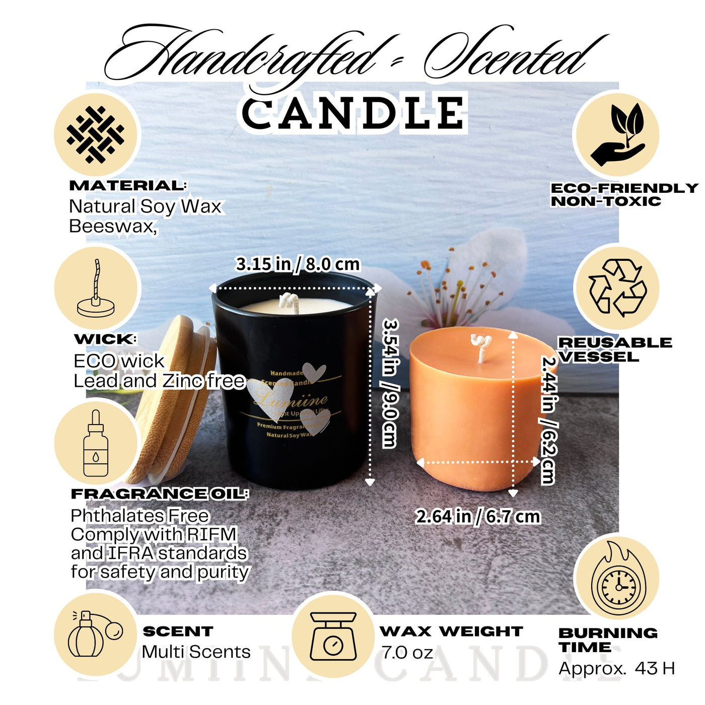 Candle Refills for Specified "Refillable" Container Candle