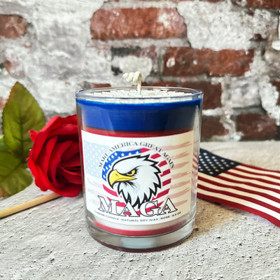 Flag 🇺🇸 Candle ❤️💙 ~ 🌱 Refillable 🌱
