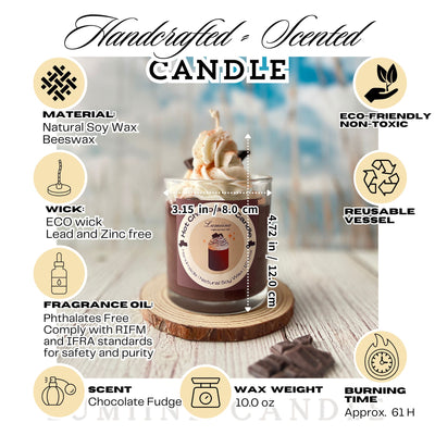 Rich Hot Chocolate Scented Candle ~ 🌱 Refillable 🌱