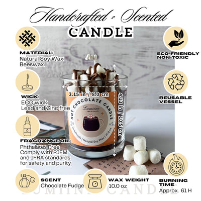 Rich Hot Chocolate Scented Candle ~ 🌱 Refillable 🌱