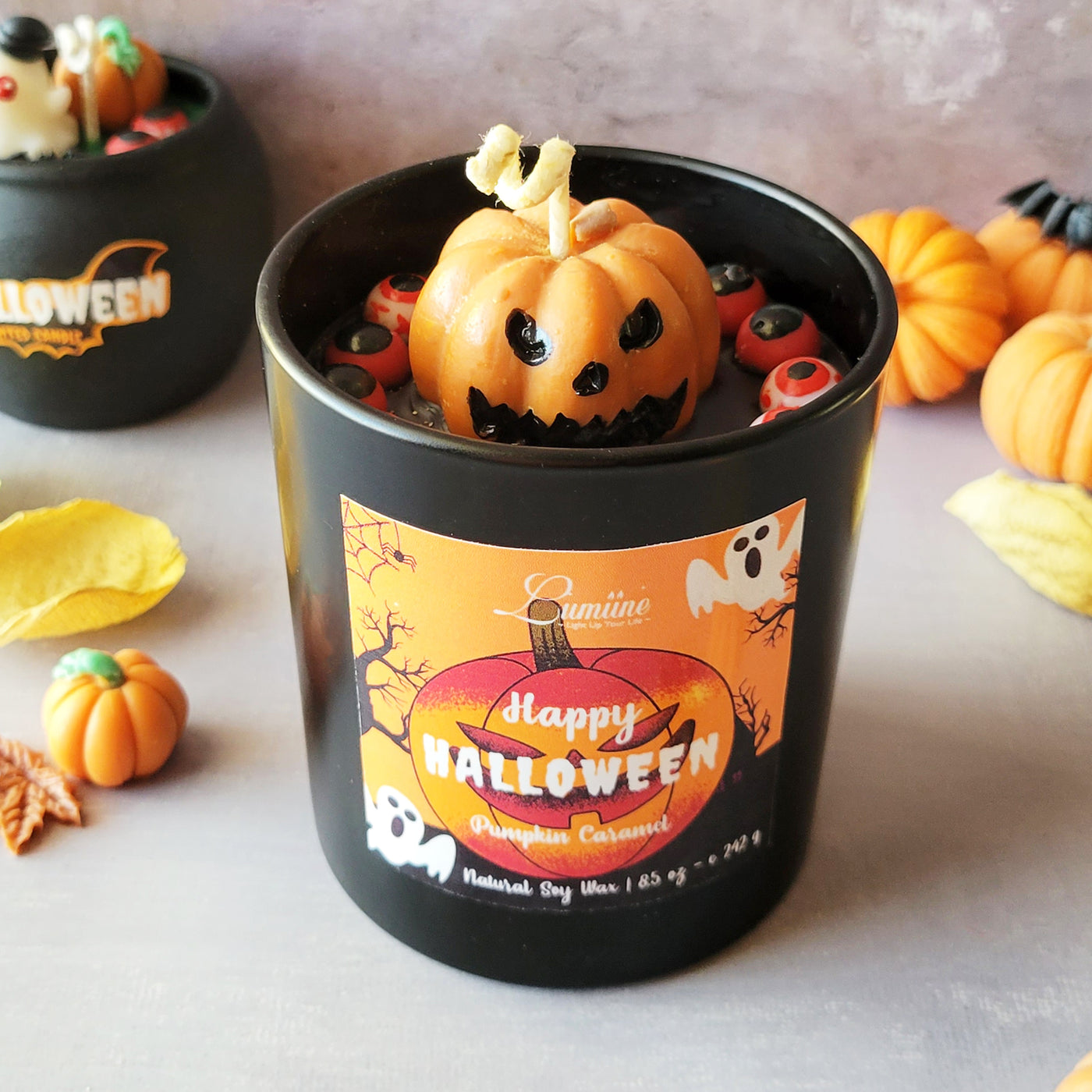 Spooky Pumpkin Candle 🎃