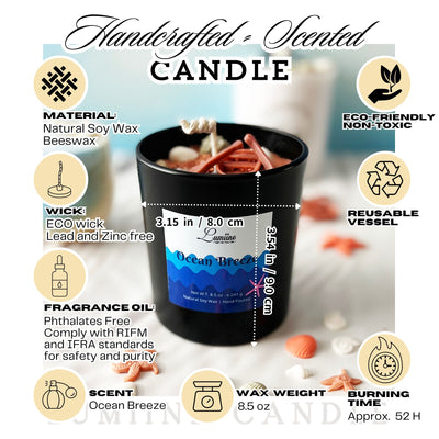 Ocean Breeze Scented Candle 🛶 ~ 🌱 Refillable 🌱