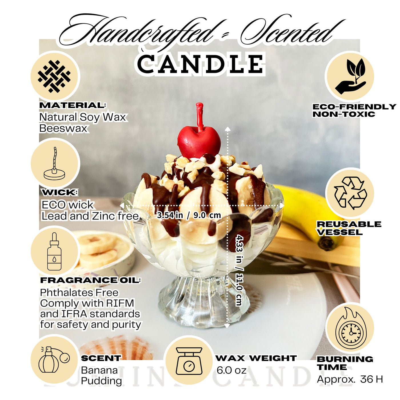 Banana Nut Sundae Candle