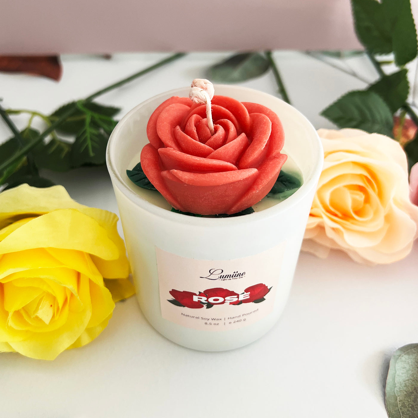 Rosy Glow Candle 🌷