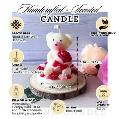 Bouquet Bear Scented Candle 🌹