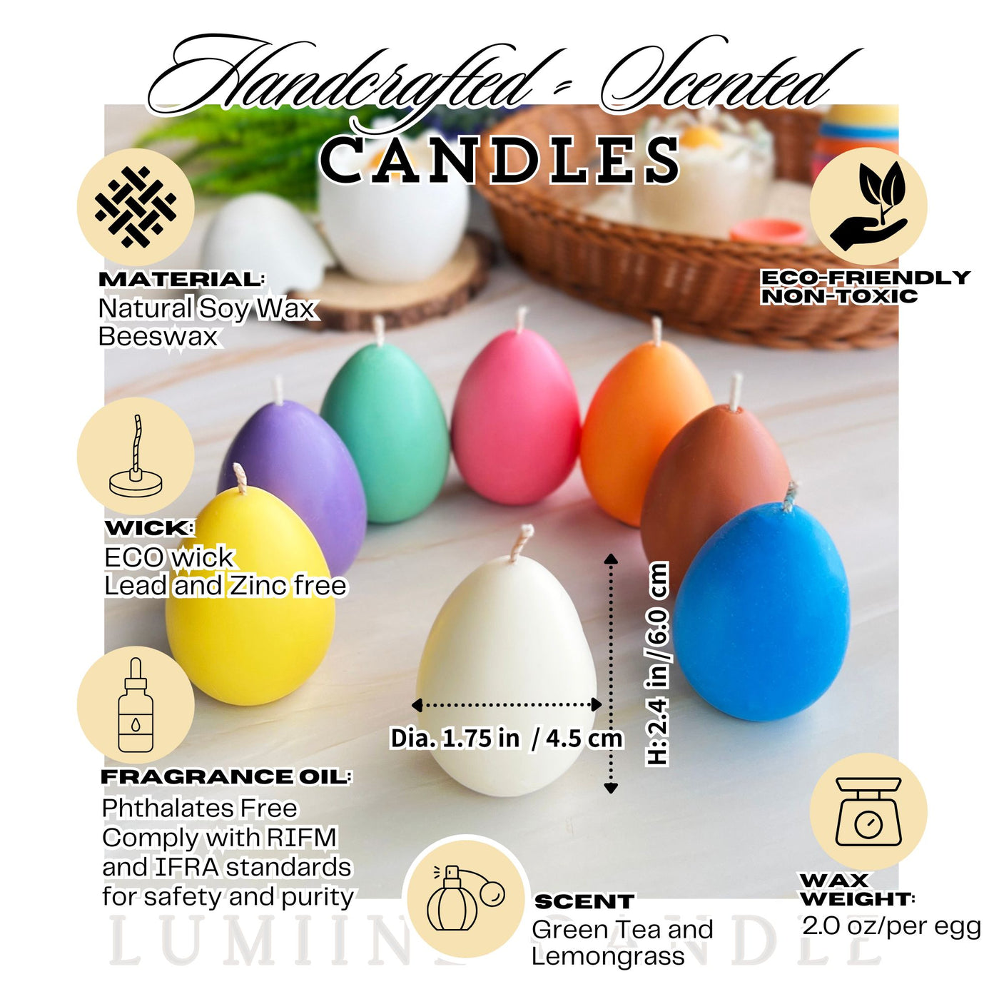 Egg Candles (Set of 4)