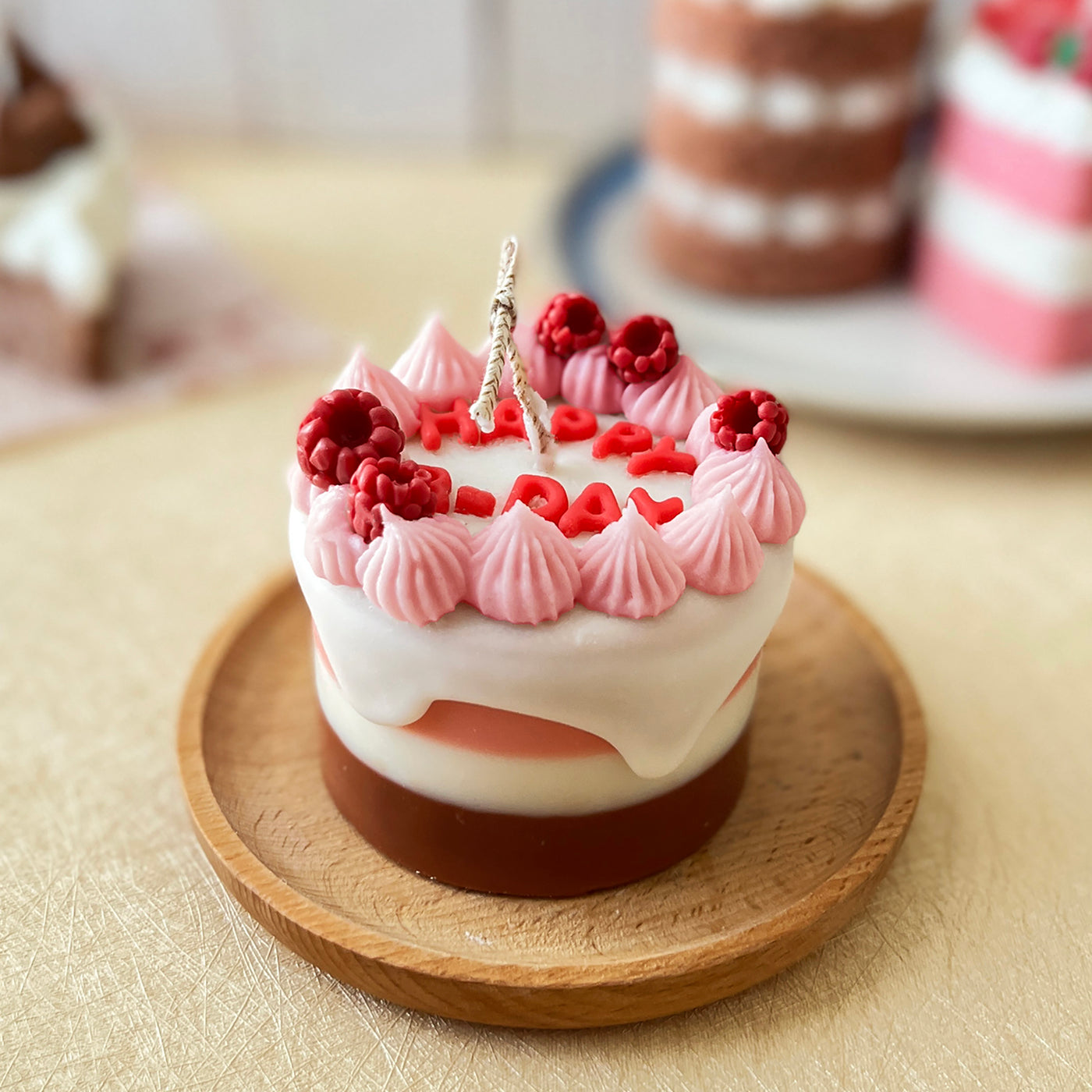 Raspberry Birthday Cake Candle
