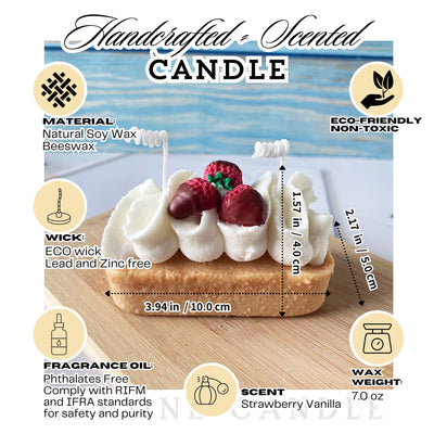 Strawberry Cake  Scented Candle 🍓