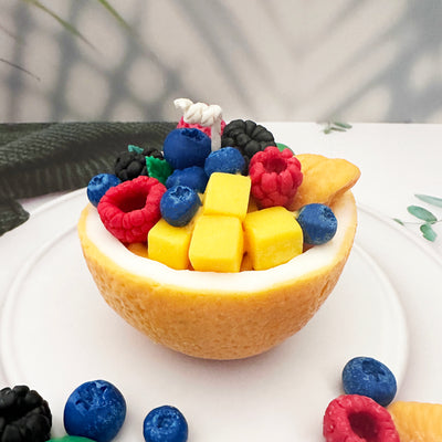 Orange Fruits Bowl Candle 🍊