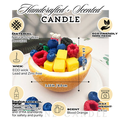 Orange Fruits Bowl Candle 🍊