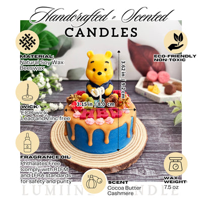 Honey Bear Birthday Candle