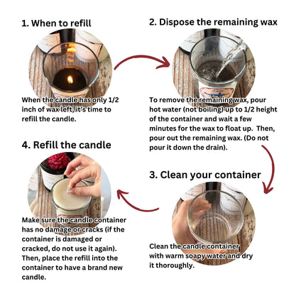 Candle Refills for Specified "Refillable" Container Candle