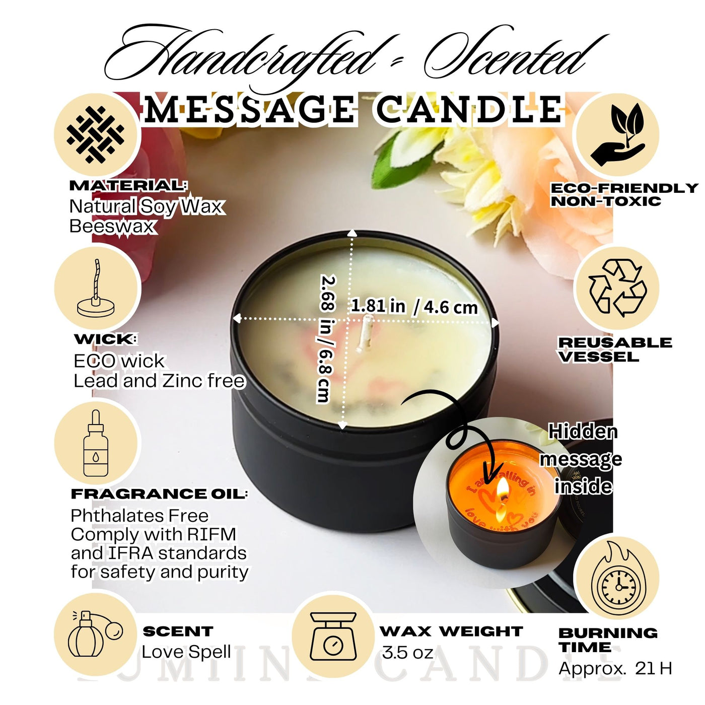 Customized Secret Message Candle