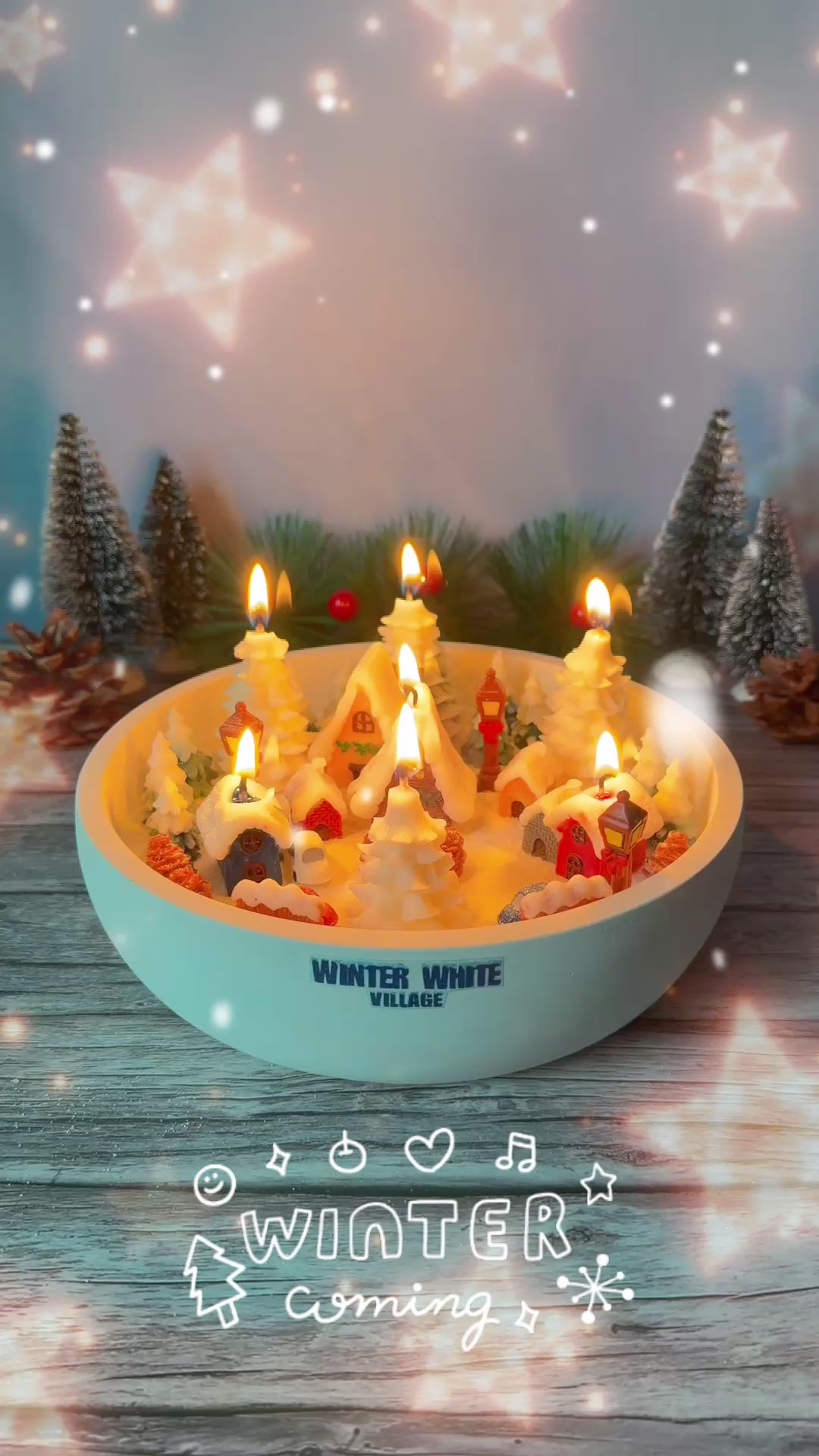 Winter White Village Candle ❄️🏘❄️