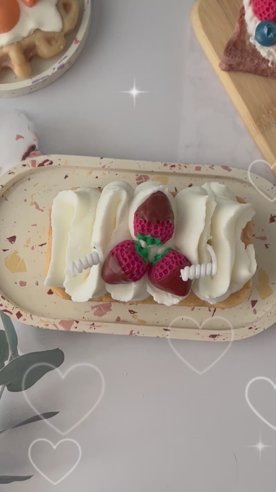 Strawberry Cake  Scented Candle 🍓