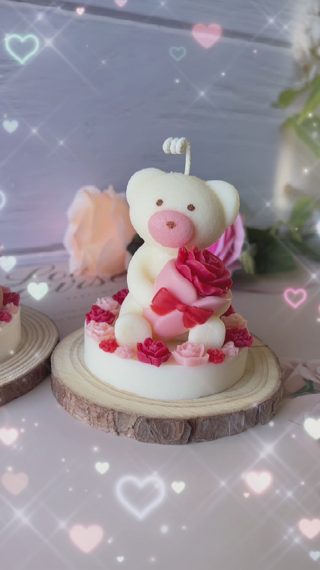 Bouquet Bear Scented Candle 🌹