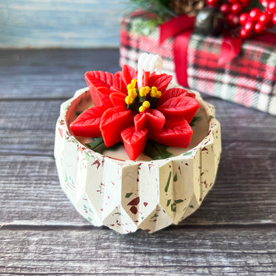 Christmas Poinsettia Candle