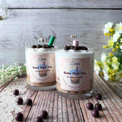 Boba Milk Tea Scented Candle ~ 🌱 Refillable 🌱