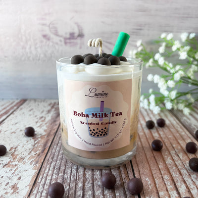 Boba Milk Tea Scented Candle ~ 🌱 Refillable 🌱
