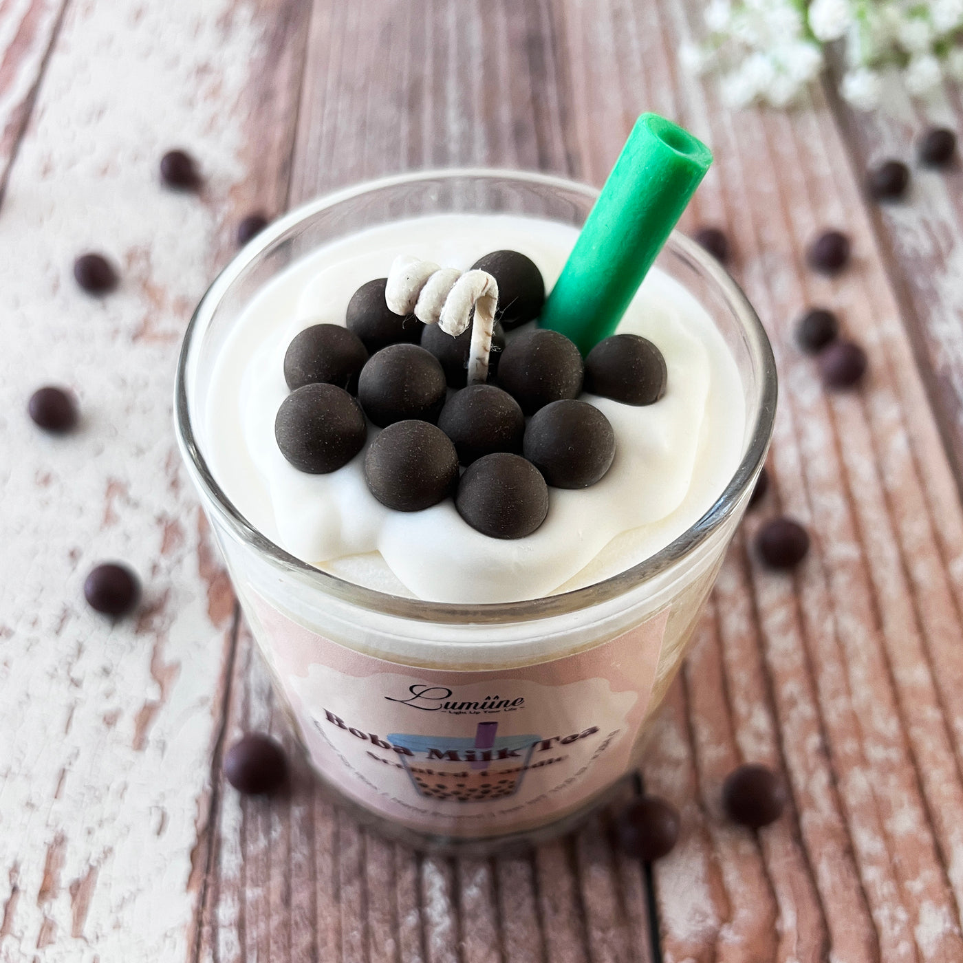 Boba Milk Tea Scented Candle ~ 🌱 Refillable 🌱