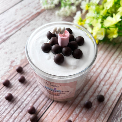 Boba Milk Tea Scented Candle ~ 🌱 Refillable 🌱
