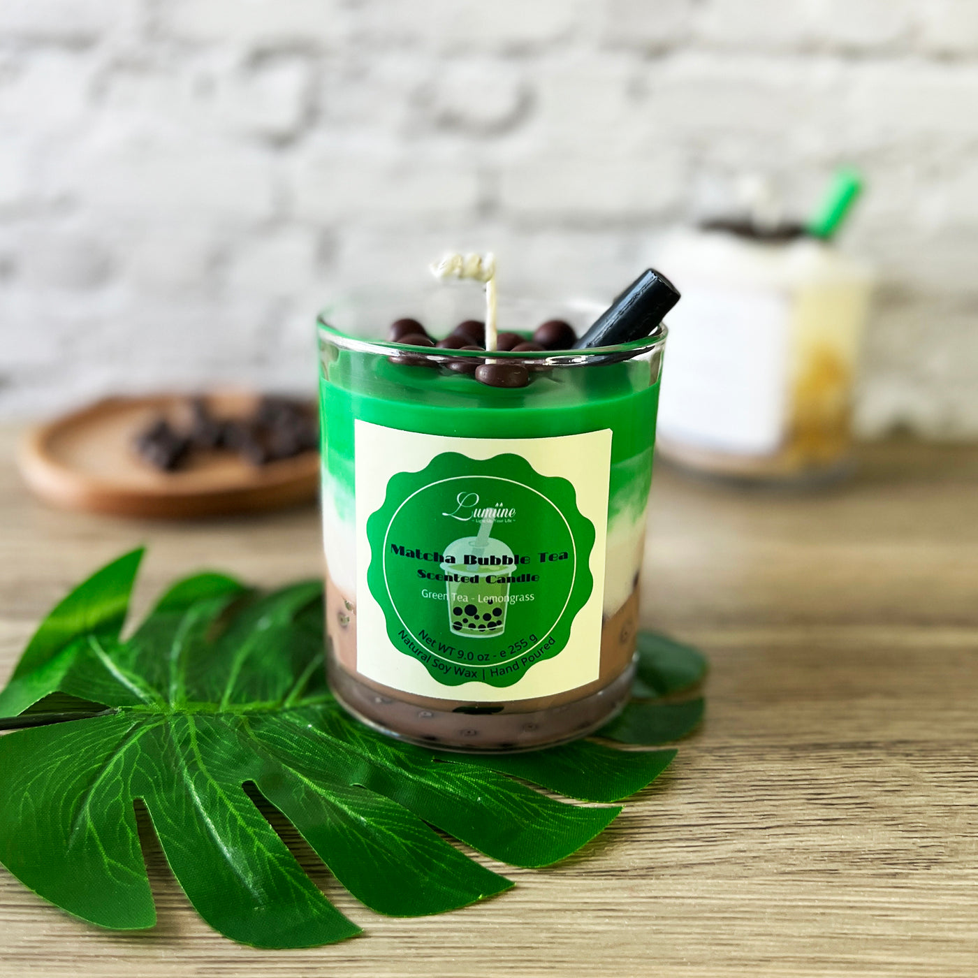 Matcha Bubble Tea Scented Candle ~ 🌱 Refillable 🌱