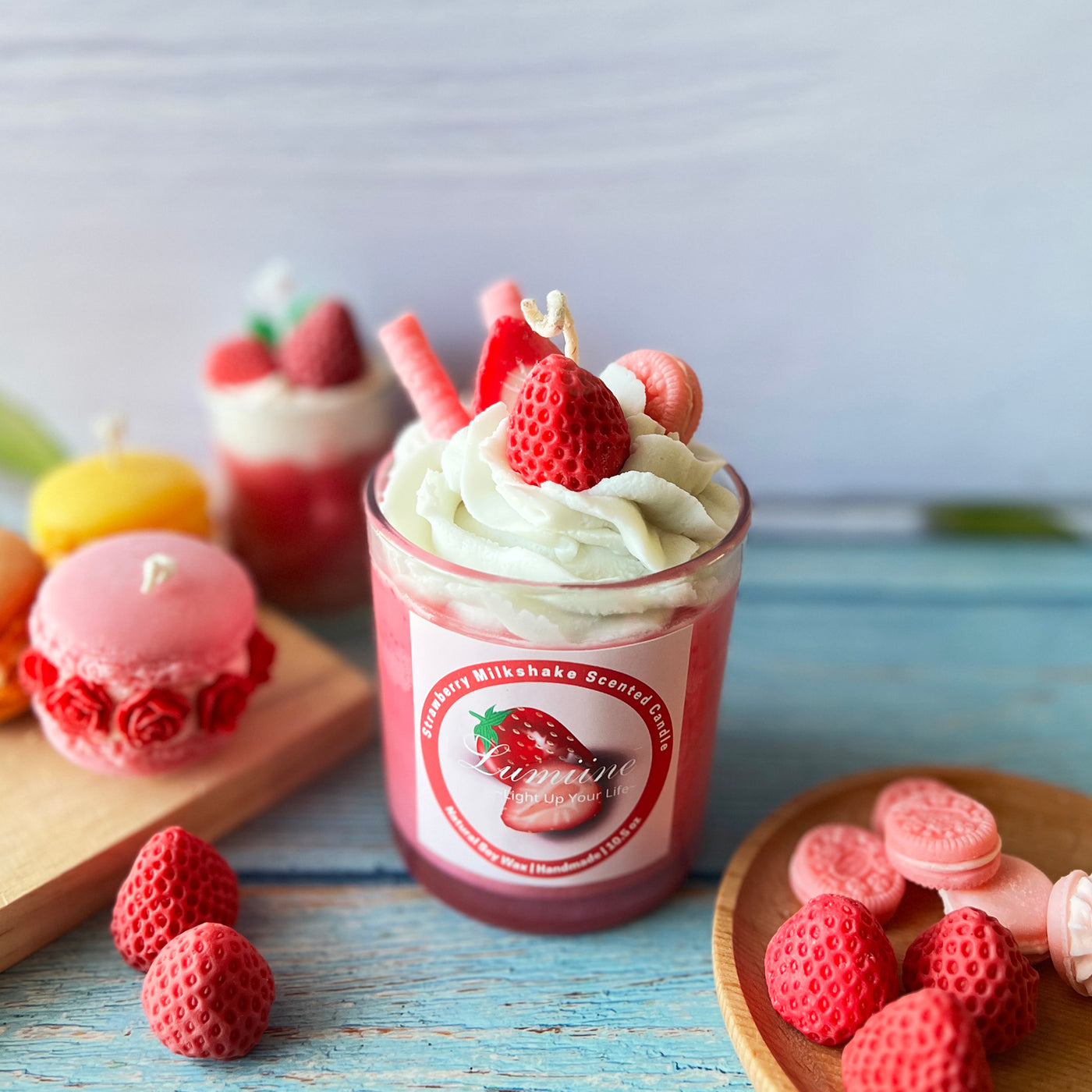 Strawberry Milkshake Scented Candle 🍓 ~ 🌱 Refillable 🌱