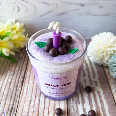 Taro Bubble Milk Tea Scented Candle ~ 🌱 Refillable 🌱