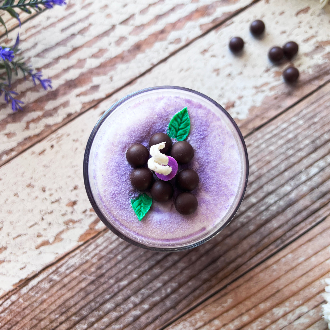 Taro Bubble Milk Tea Scented Candle ~ 🌱 Refillable 🌱