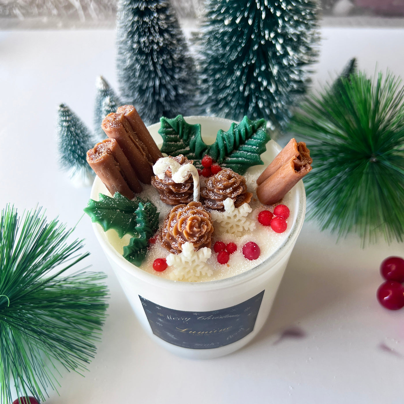 Pine & Winter Berry Candle ~ 🌱 Refillable 🌱