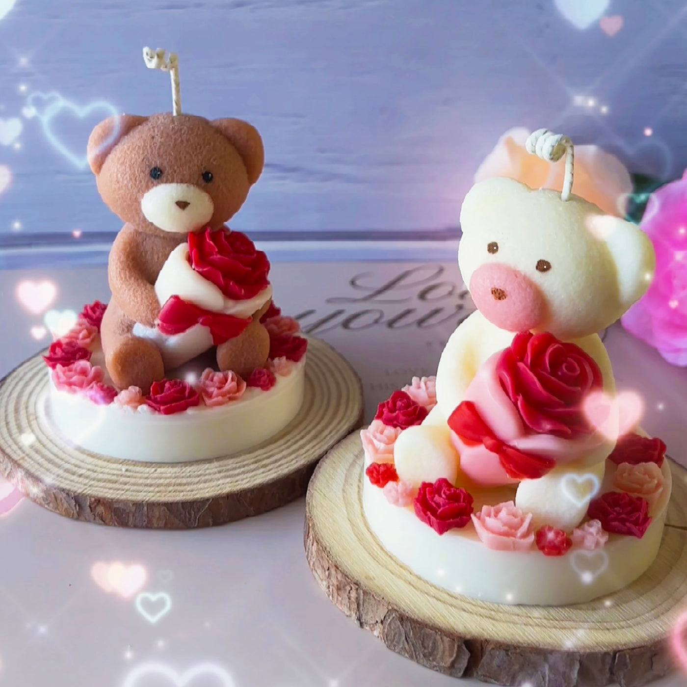 Bouquet Bear Scented Candle 🌹