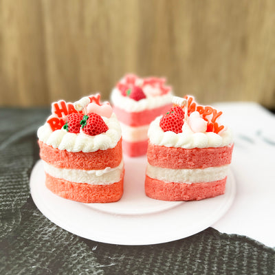 Happy B-Day Strawberry Cake Candle
