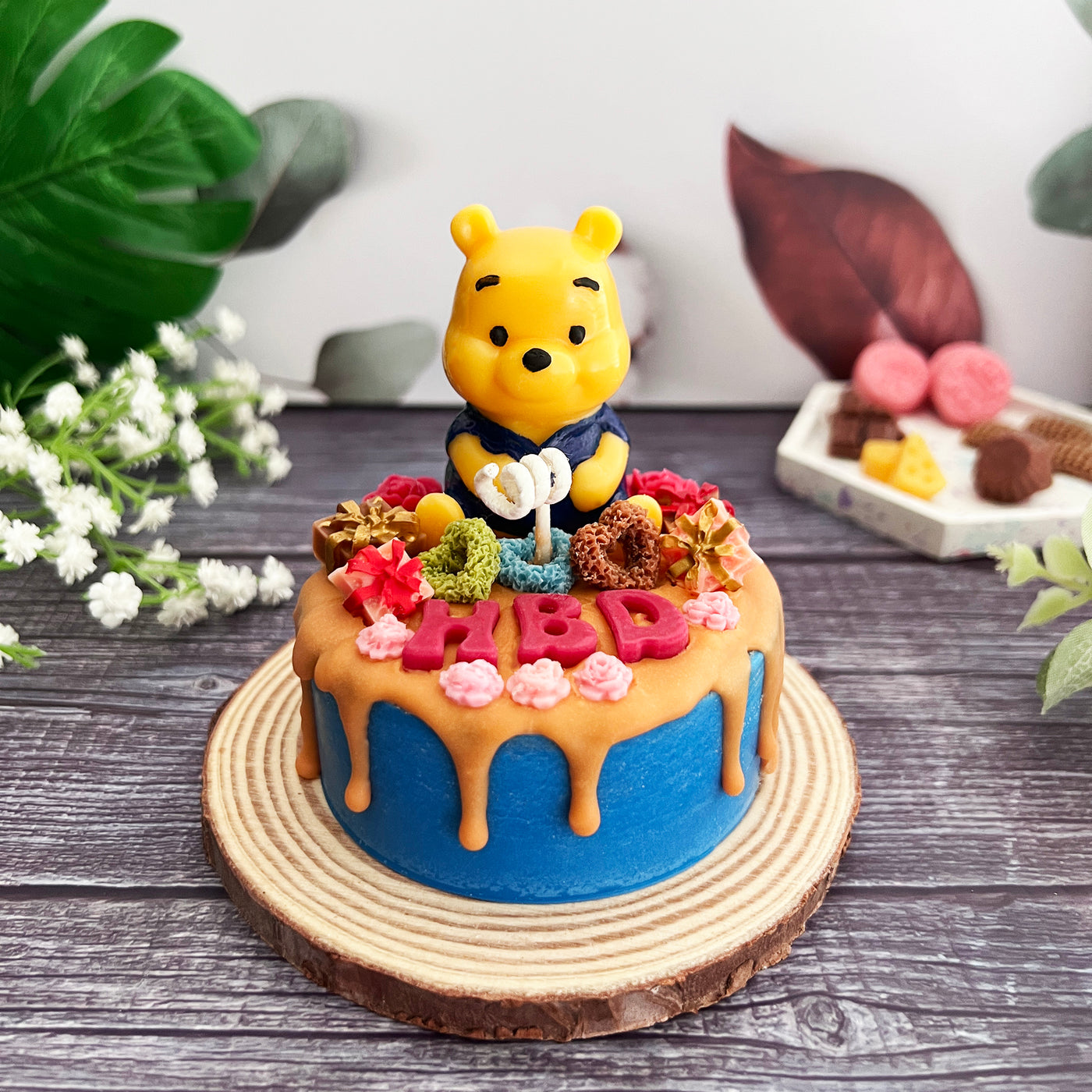 Honey Bear Birthday Candle
