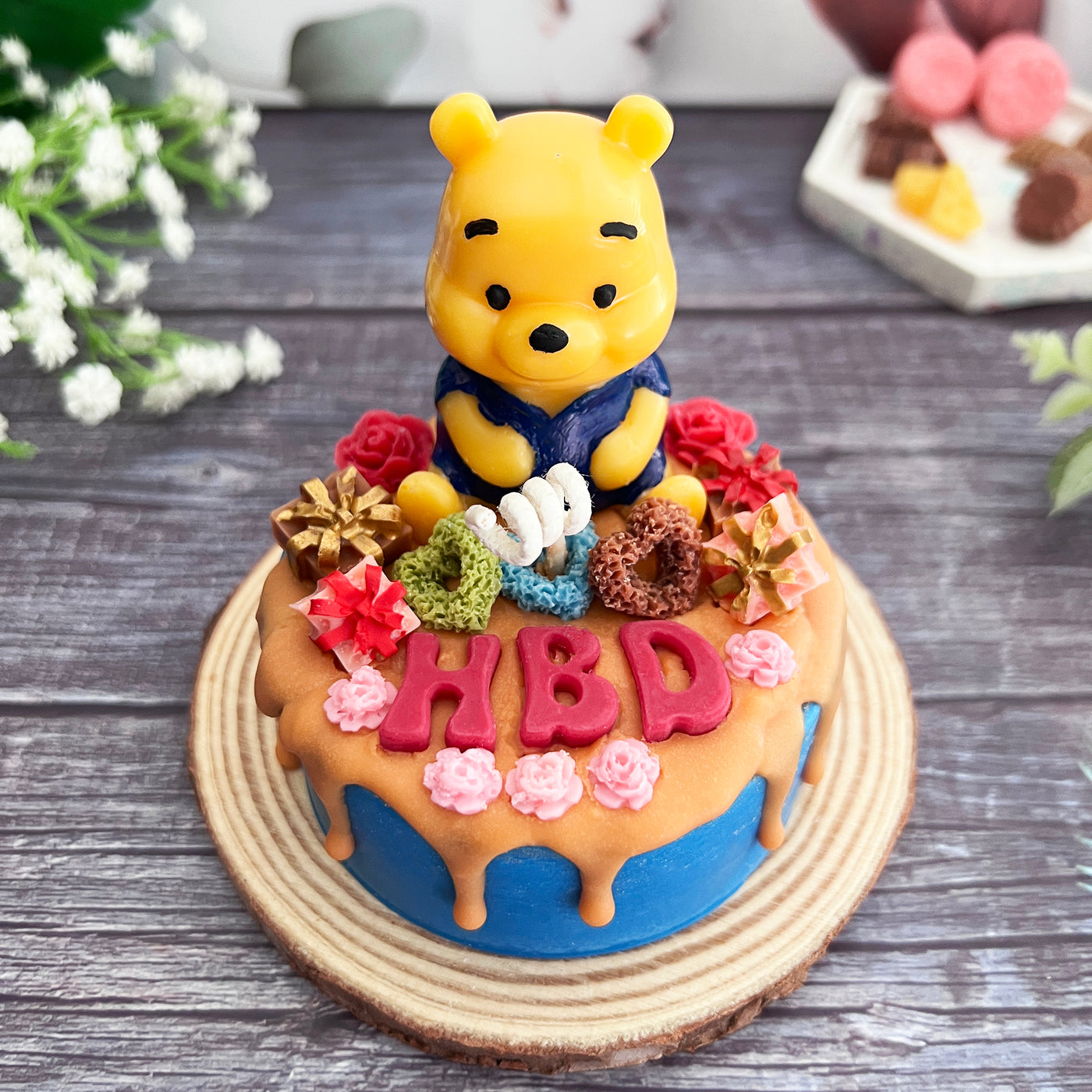 Honey Bear Birthday Candle
