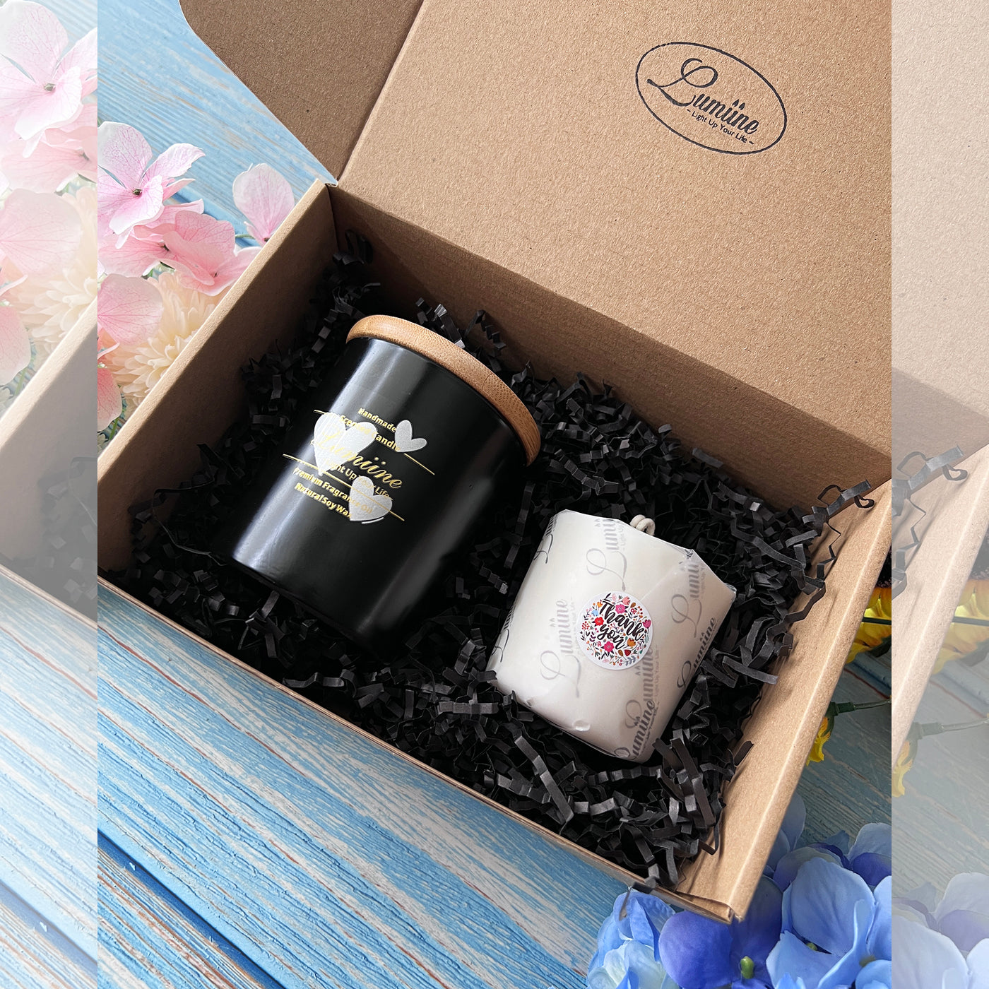 Candle Gift Set | 🌱 Refillable Candle ~ Black 🌱
